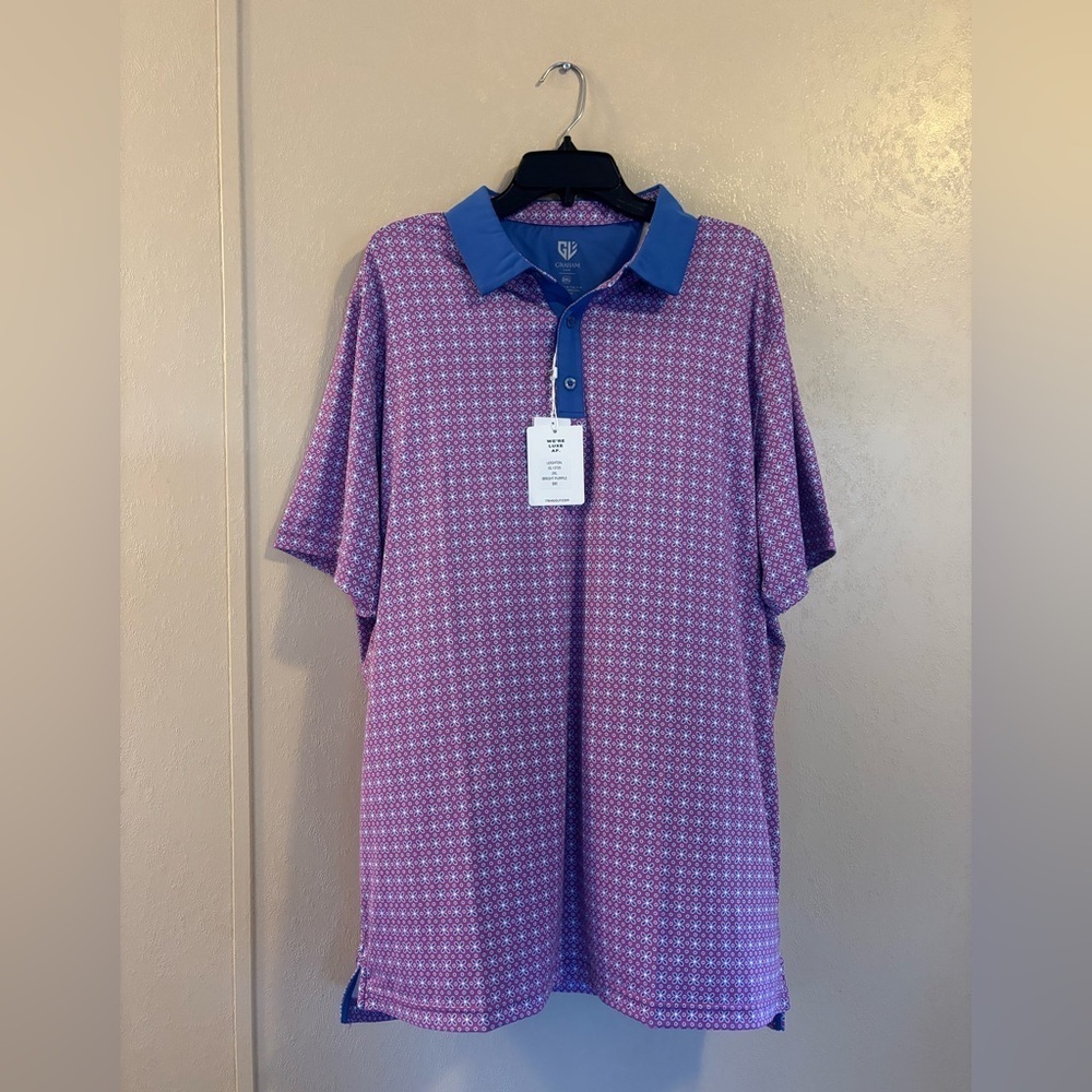 NWT men’s Graham Luxe Golf Leighton Polo sz 2XL